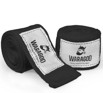 WARAGOD Боксови превръзки 2,5 м черни