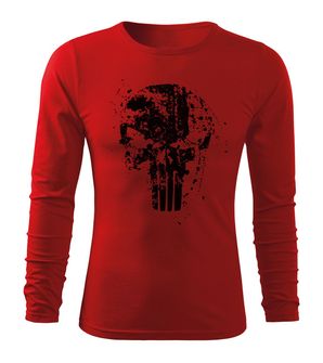 DRAGOWA FIT-T Тениска с дълъг ръкав Frank The Punisher, червена, 160 г/м2
