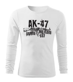 DRAGOWA FIT-T Тениска с дълъг ръкав Seneca AK-47, бяла, 160 г/м2
