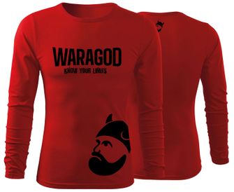 Тениска Waragod Fit-T с дълъг ръкав Strongmerch, червена, 160 г/м2