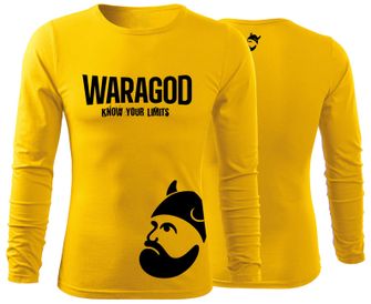 Тениска Waragod Fit-T с дълъг ръкав Strongmerch, жълта, 160 г/м2