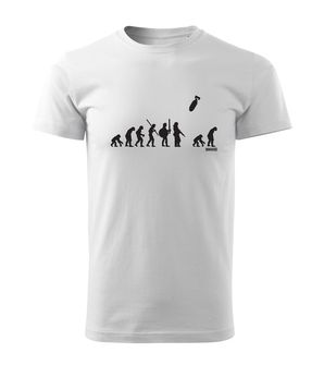 DRAGOWA Тениска с къс ръкав Evolution, бяла, 160 г/м2