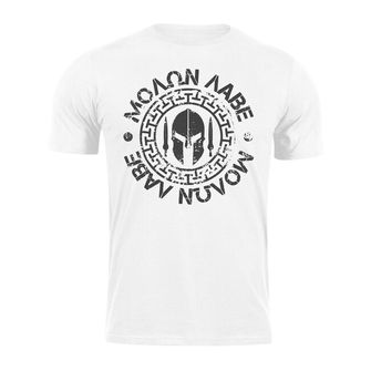 DRAGOWA Тениска с къс ръкав Molon Labe, бяла, 160 г/м2