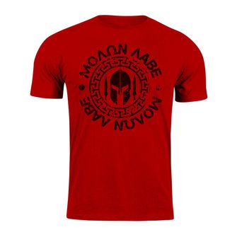 DRAGOWA Тениска с къс ръкав Molon Labe, червена, 160 г/м2