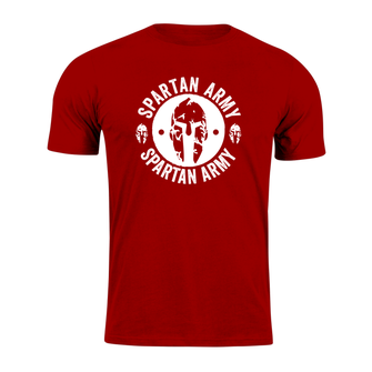 DRAGOWA Тениска с къс ръкав Spartan Army, червена, 160 г/м2