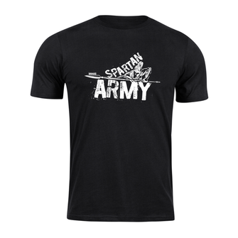 DRAGOWA Тениска с къс ръкав Spartan Army Nabis, черна, 160 г/м2