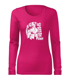 DRAGOWA Slim дамска тениска с дълъг ръкав, Леонид, розова, 160г/м2