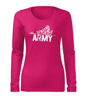 DRAGOWA Slim дамска тениска с дълъг ръкав, Набис, розова, 160г/м2